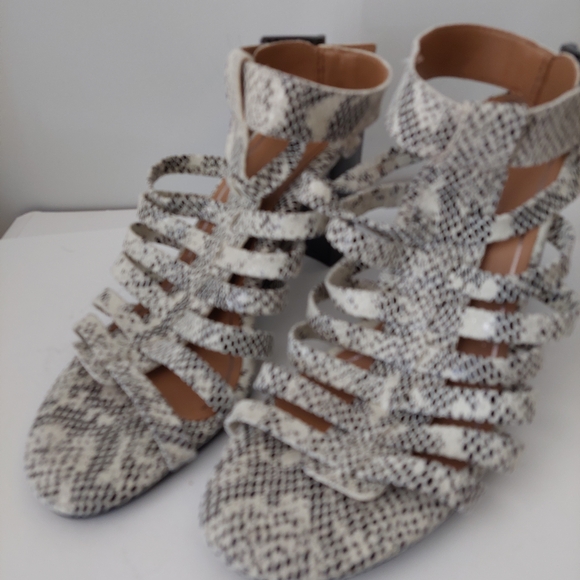 Vionic Snakeskin Multi-Strap Sandals - Picture 1 of 5